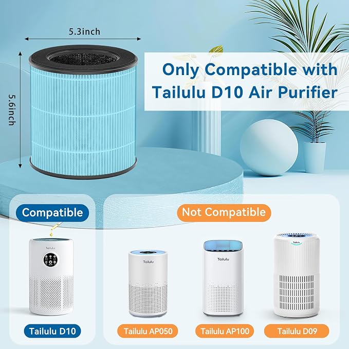 Tailulu D10 Replacement Filter, Air Purifier Filter - Image 4