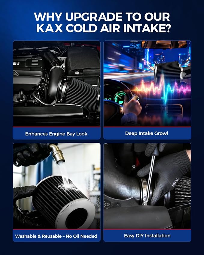 KAX 3 inch Cold Air Intake System Kit Compatible - Image 7