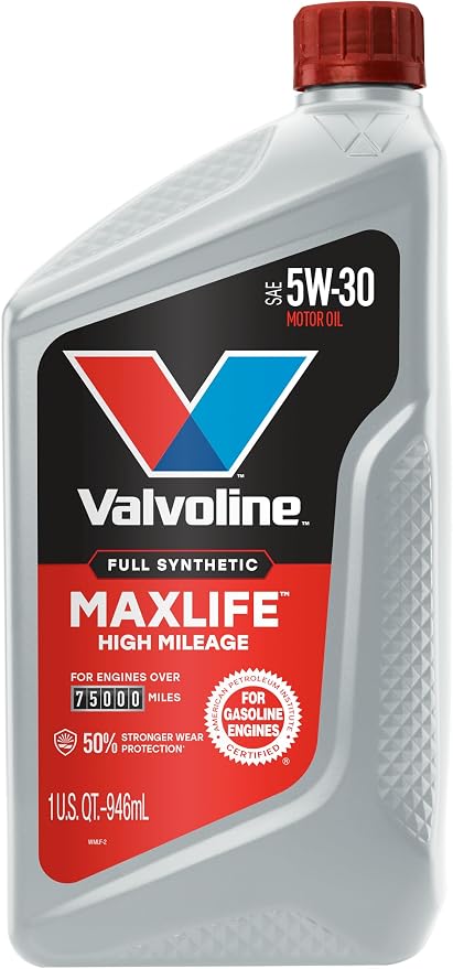 Valvoline MaxLife High Mileage Full Synthetic 5W-30 Motor Oil 1 Quart by Valvoline