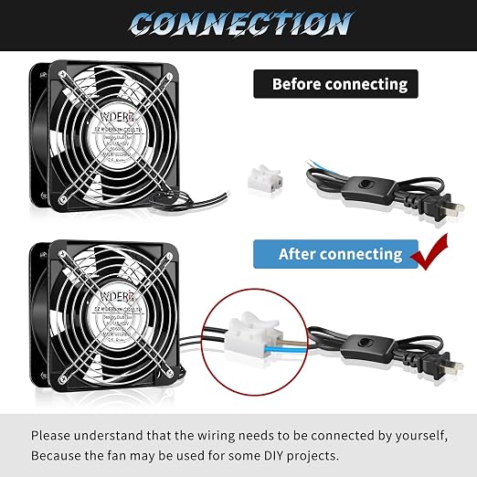 Big Airflow Axial 110V 120V AC 150mm x 50mm Metal Fan - Image 5