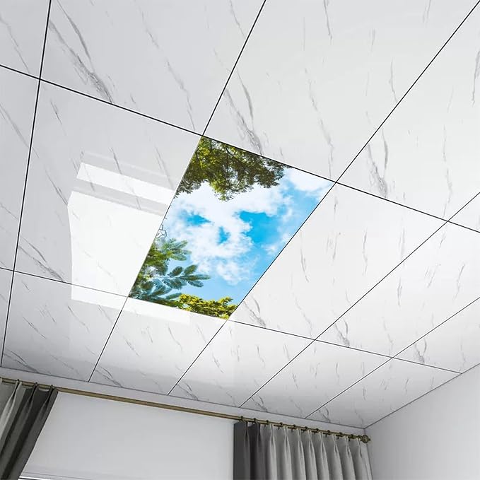 2PCS Fluorescent Light Covers for Classroom Ceiling Lights Magnetic Light Covers - Image 8