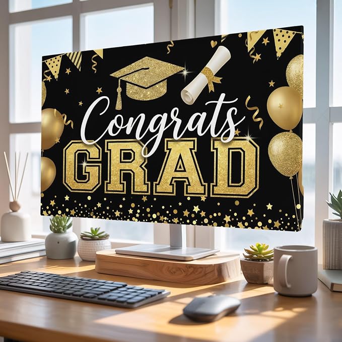 Graduation Celebration Balloon Indoor TV Cover, Elastic TV Screen Protector - Image 4