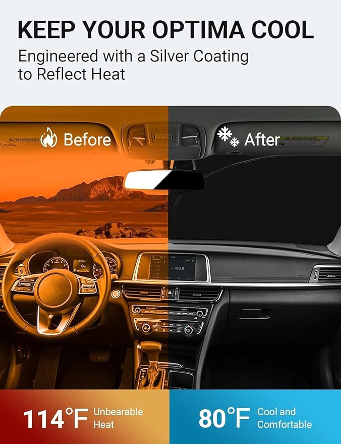 Proadsy 2026 Upgrade Front Windshield Sun Shade Foldable Sunshade Protector - Image 3