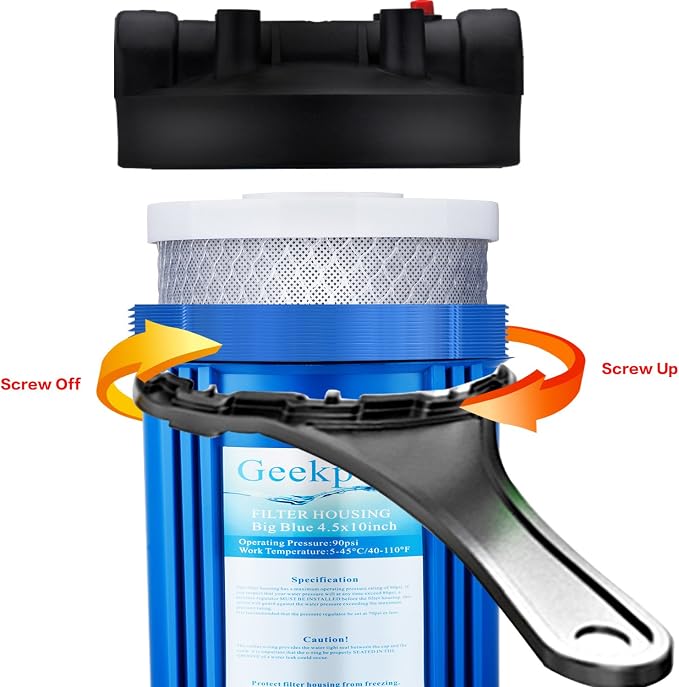 Geekpure Whole House Carbon Block Water Filter Reduce Chlorine Taste Odors- 4.5 - Image 3