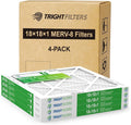 18x18x1 Air Filter 4 Pack, Durable MERV 8 Pleated Home HVAC AC Furnace Filters by TrightFilters