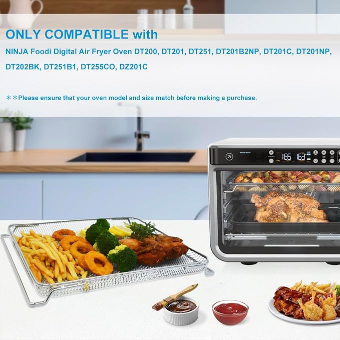 2PCS Air Fryer Stainless Steel Oven Basket - Image 3