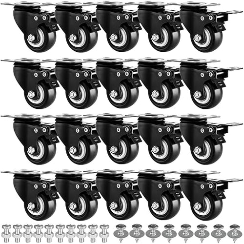 1.5" Casters Set of 20 Heavy-Duty Industrial Caster Wheels by GcFoir