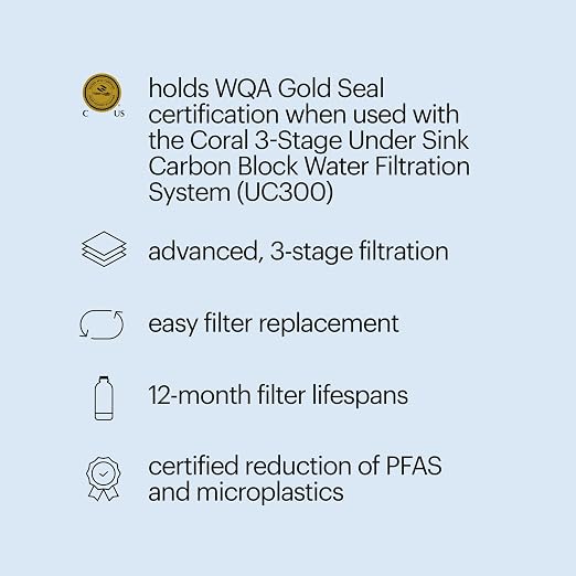 Brondell H2O+ Coral UC300 Three-Stage Undercounter Water Filtration System - Image 3