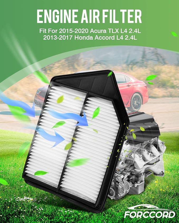 Cabin & Engine Air Filter Fit for Honda Accord 2.4L, Acura TLX 2.4L Activated - Image 2