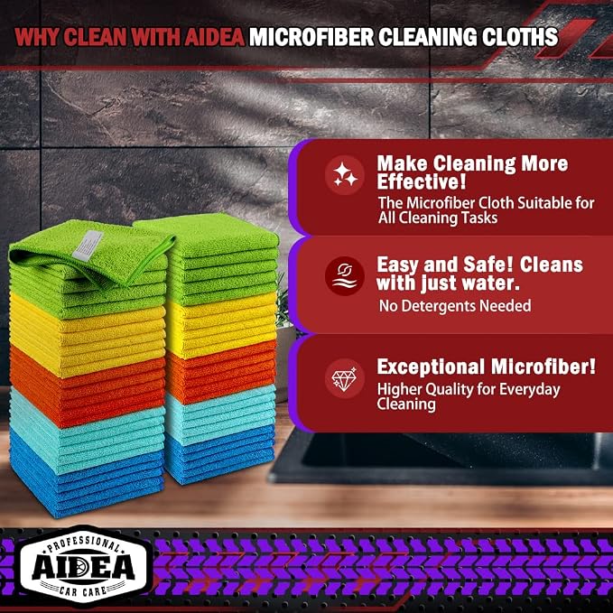 AIDEA Microfiber Cleaning Cloth, Microfiber Towels - Image 2