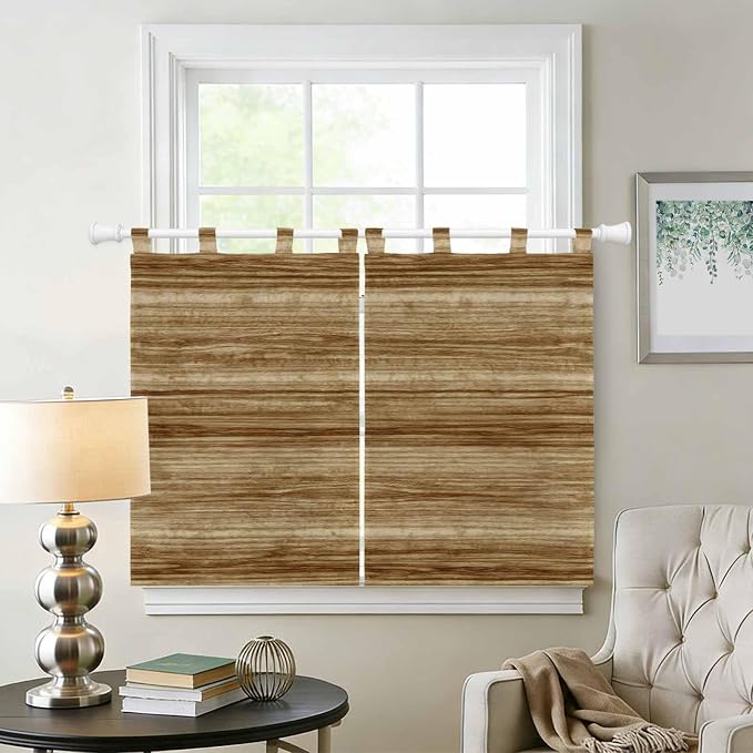 Vintage Western Bedroom Curtains 63 Inch Length, Window Curtains Tab Top - Image 2