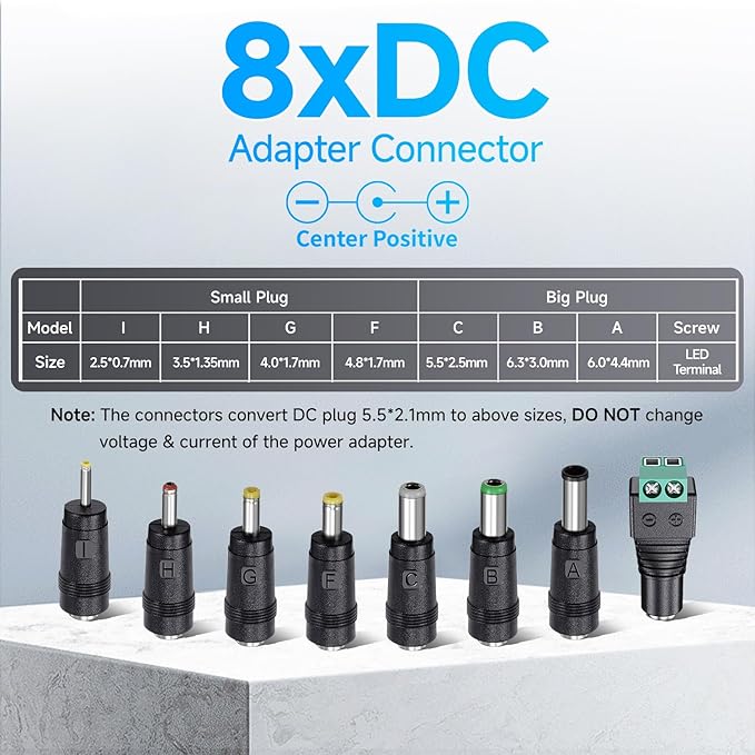 UL Listed 24V 0.5A 6ft Extra Long Power Supply Adapter - Image 3