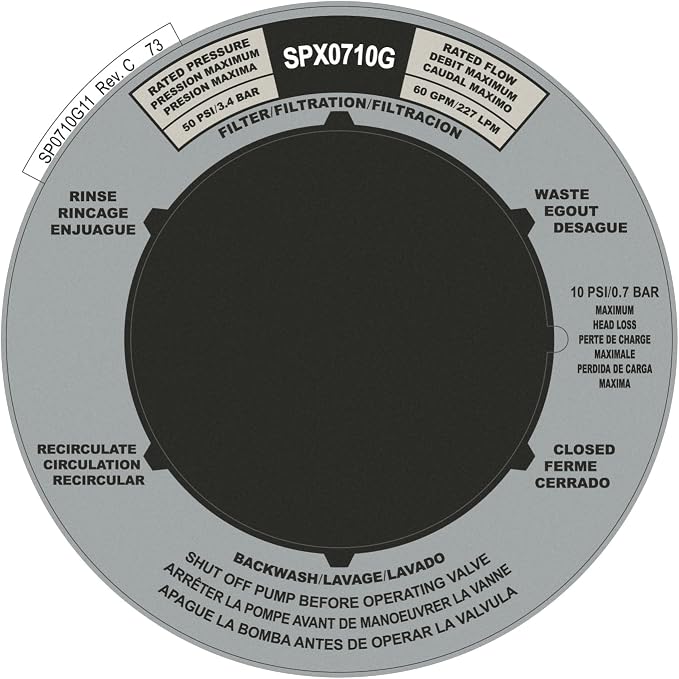 SPX0710G Label Sticker for Hayward Multiport Valve Replacement Label, for by ArrogantFAccessories