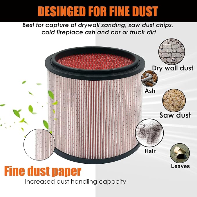 Fine Dust Replacement Filter for Vacmaster 5-20 Gallon/Hart Shop Vacuum 5-17 - Image 4
