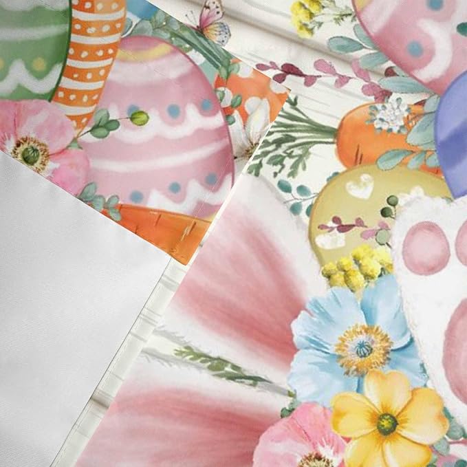 Happy Easter Curtain Valances for Windows, Kitchen Valance Window Treatment - Image 6