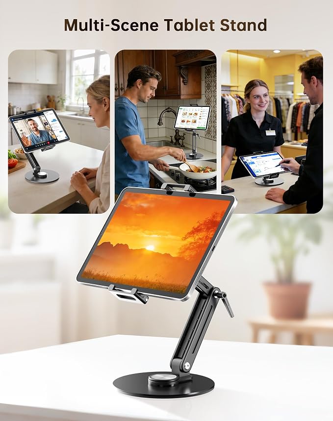 Portable Monitor Stand Desk Holder- Large Clamp Support up to 12.9 14.6 15.6 - Image 5
