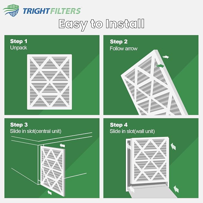 12x12x1 Air Filter 6 Pack, Durable MERV 8 Pleated Home HVAC AC Furnace Filters - Image 8