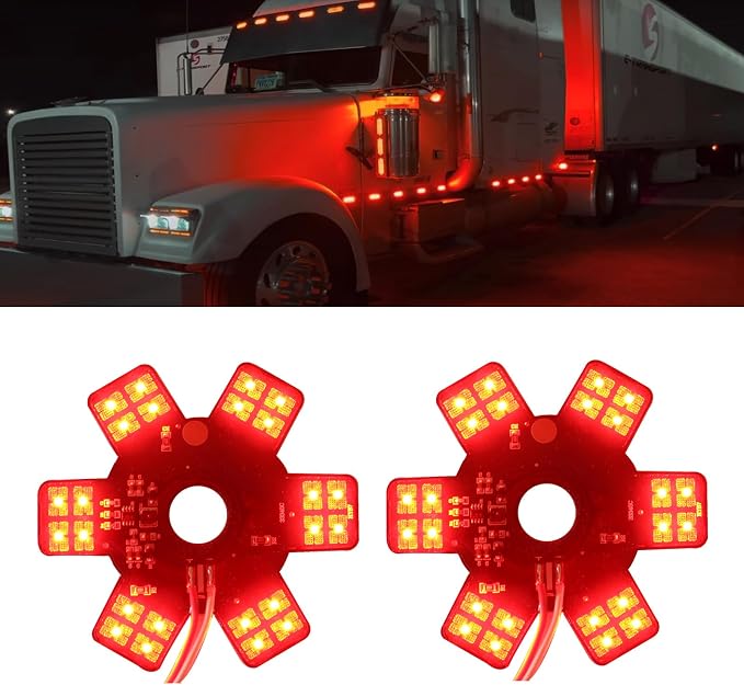 2PCS Air Cleaner LED Light 5" Truck Decorative Hex Style Air Filter Lamp by BOLANTON