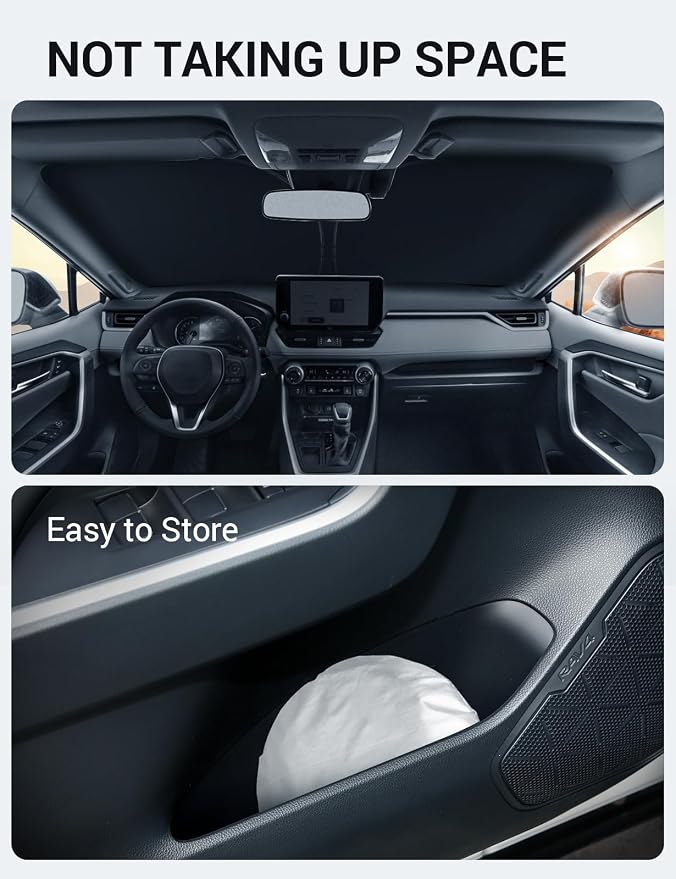 Proadsy 2026 Upgrade Front Windshield Sun Shade Foldable Sunshade Protector Sun - Image 9