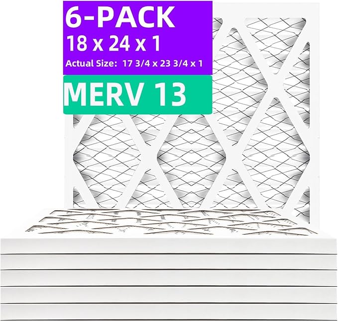 18x24x1 MERV 13 Pleated Air Filter MPR 1900 & FPR 10, Furnace Air Filters by Qingzhug