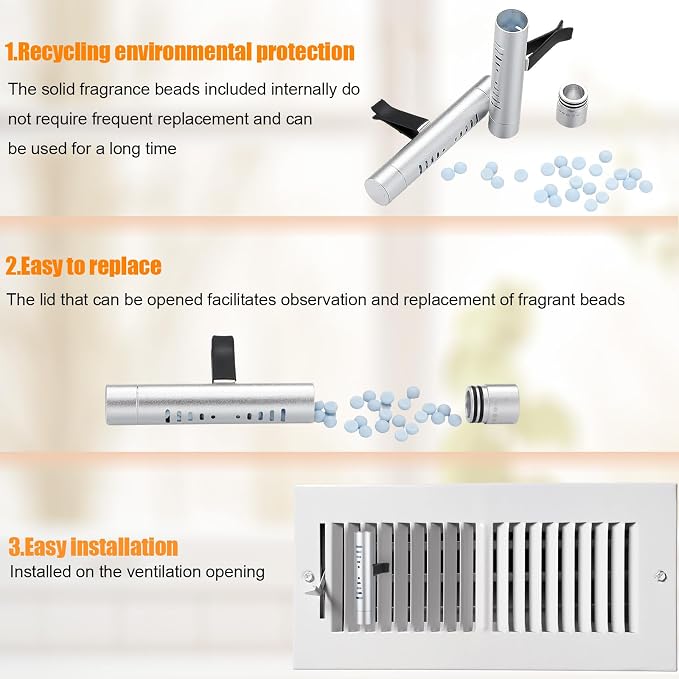 Weysat 6 Pcs Whole House Air Freshener Passive Essential Diffuser Vent Clips - Image 4