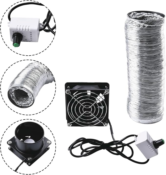 Smoke Absorber Fume Extractor Fan USB Adjustable Solder Pipe Duct Exhuast Fan - Image 2