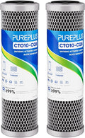 1 Micron 2.5" x 10" Whole House CTO Carbon Water Filter Cartridge Replacement by PUREPLUS