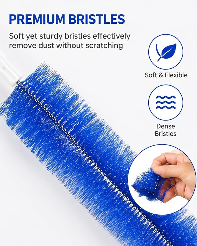 2 Pcs Zylphion Fan Cleaning Brush, Bendable Fan Cleaner Flexible Small Space - Image 5