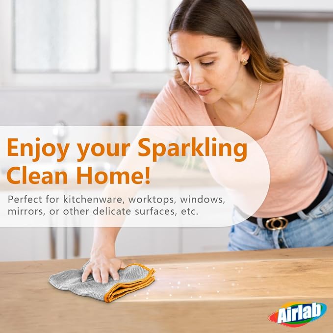 Airlab Glass Polishing Cloth Streak Free Miracle Cleaning Cloth Lint Free - Image 6
