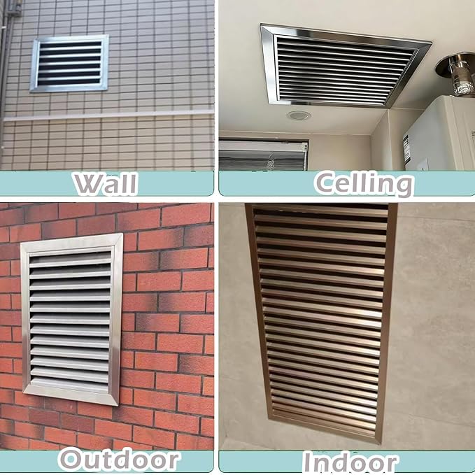 Stainless Steel Ventilation Grille, Ac Vent Cover, Removable Screen - Image 6