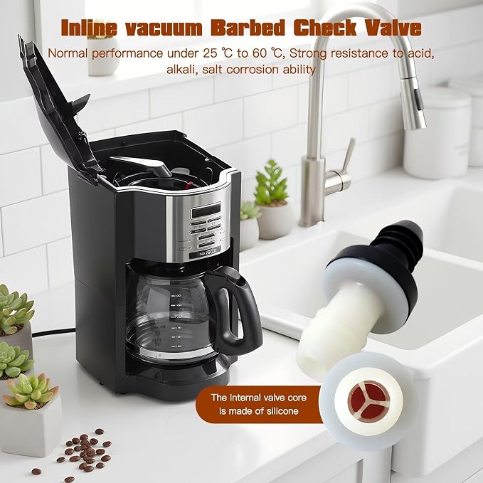 2-Pack Inline Vacuum Barbed One Way Check Valve, 3/8" 10mm Brake Booster ABS - Image 7