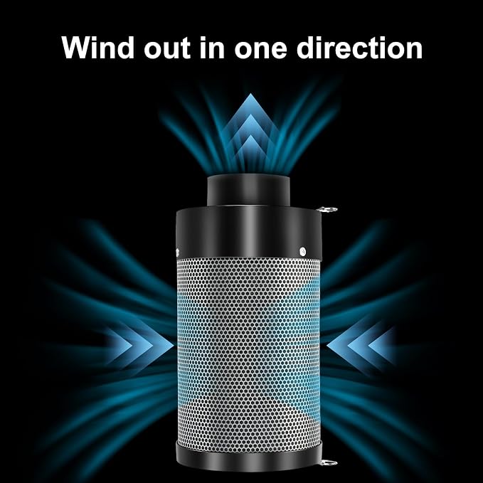 Air Filtration Kit 6", Built-in 14cm Fan Low Nois Carbon Filter - Image 4