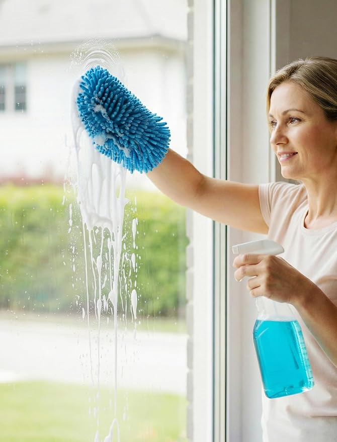 NiHome 4 Pairs Microfiber Cleaning Gloves, Dusting - Image 4