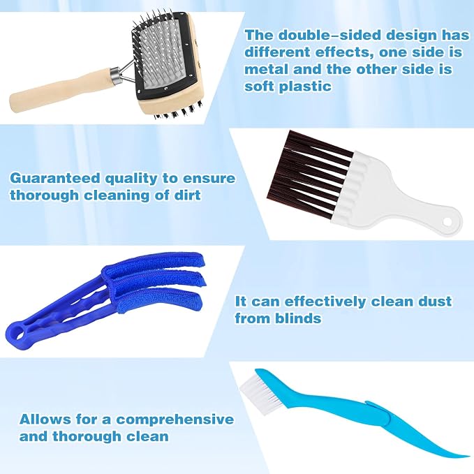 4Pcs Air Conditioner Ac Cleaning Kit, Useful Double-Sided Coil Cleaning Brush - Image 3