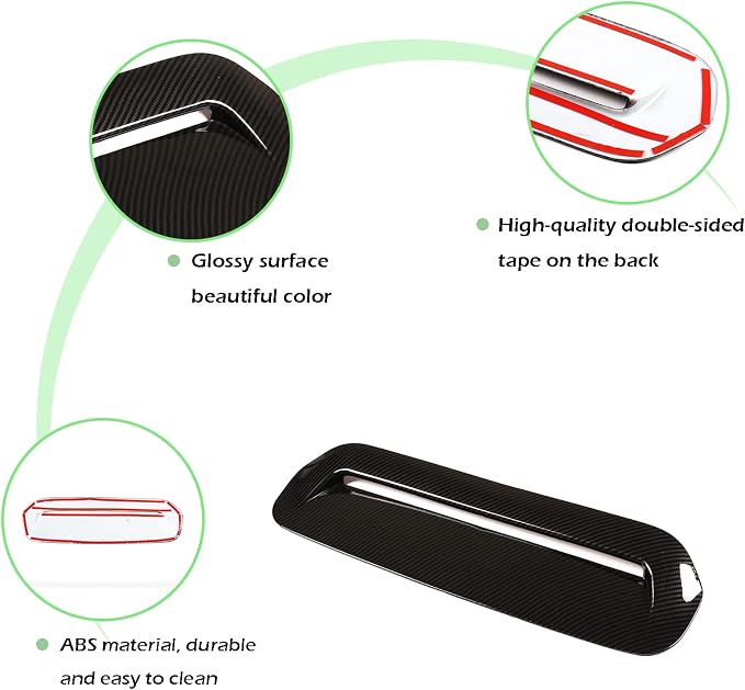 Air Flow Intake Cover, Car Decorative Air Flow Intake Scoop Bonnet Vent Hood - Image 4