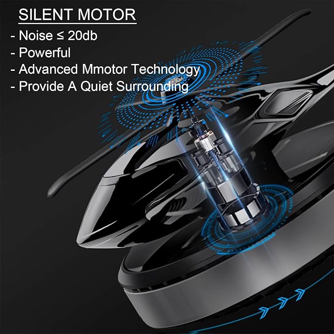 Car Air Freshener, Helicopter Solar Energy Rotating Aromatherapy Aviation Al - Image 4