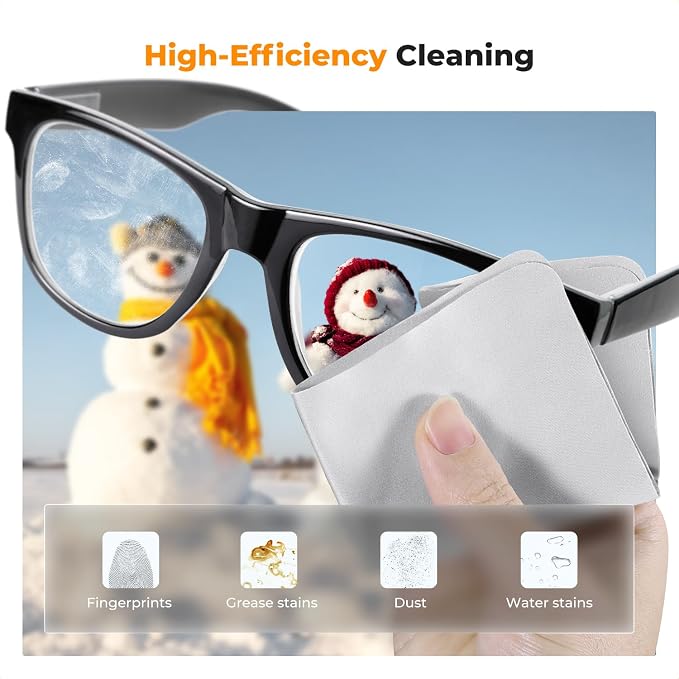 K&F CONCEPT Lens Cleaner Spray Kit | 60ML Glasses Cleaner x1 + Microfiber - Image 2