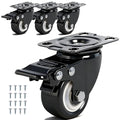 2" Inch Caster Wheels with Brake Heavy Duty Casters Set of 4 Total Capacity by TESUMI