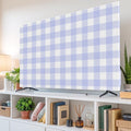 Minimalist Lavender Gingham Plaid Indoor TV Cover, Elastic TV Screen Protector by Unknown