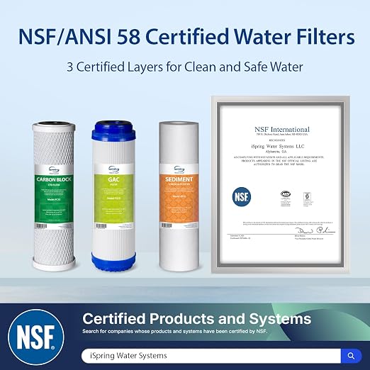 iSpring US31 Under Sink Water System, NSF Certified 3-Stage Water Filters - Image 4
