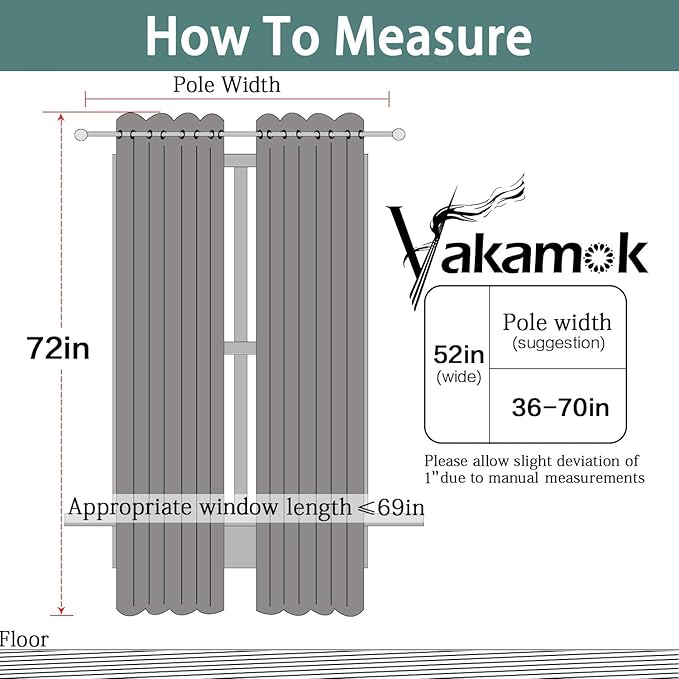 Yakamok Soft and Smooth Orange Blackout Curtains for Bedroom - Grommet Thermal Insulated Room Darkening Curtains for Living Room, Set of 2 Panels (52 x 72Inch, Burnt Orange)