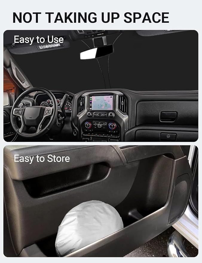 Proadsy 2026 Upgrade Front Windshield Sun Shade Foldable Sunshade Protector - Image 9