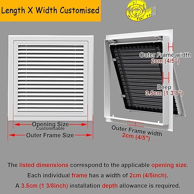 White Air Vent Covers 18x28 in Steel Return Grilles - Image 2