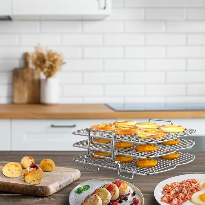 KEESHA Dehydrator Rack for Ninja Foodi AG300 Grill, 3 Stackable Layers - Image 7
