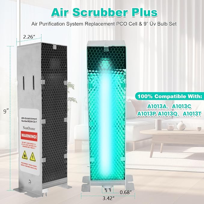Air Scrubber Plus Advanced Photocatalytic Oxidation 9 Inch Replacement Cell and - Image 3
