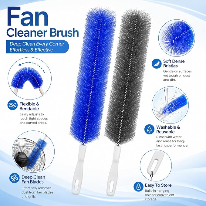 Bendable Microfiber Head Dust Remover, Air Conditioner Vents, Cars，Gray+Gray - Image 2