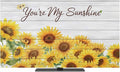 Farmhouse Sunflower Wood Board Indoor TV Cover, Elastic TV Screen Protector by Unknown