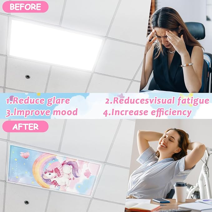 8PCS Colorful Unicorn Fluorescent Light Covers - Image 4