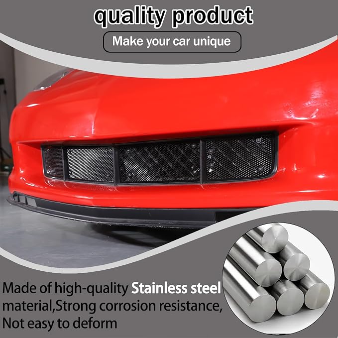 Lcojicep 4PCS Front Grill Mesh Grille Guard Compatible - Image 3