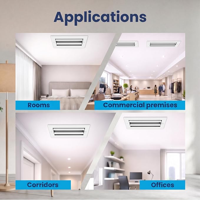 8x12 Aluminum 1-Way Air Vent Cover Wall or Ceiling Register – Multi-Shutter - Image 5